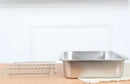 Axya Stainless Steel BBQ Plate Pallet with Grid Mesh - Restaurant Dinner Set