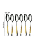 Axyaa Stainless Steel Star Drill Cutlery Set - 30pc Knife, Fork & Spoon Dining Set