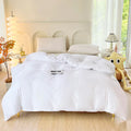 Axyaa Soft Polyester Duvet Cover in White & Grey, Queen Size 220*240cm