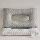 Axyaa White Knitted Cotton Ear Protector Design Neck Health Care Pillow