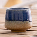 Coarse Pottery Glazed Teacups Set by Axyaa - Japanese Style Coffee Mugs for Home Decor