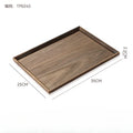 Axyaa Wooden Tea & Coffee Serving Tray Solid Walnut Wood Rectangular Snack Tray