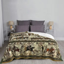 Axyaa Bayeux Battle Hastings Plush Throw Blanket - Cozy Spring/Autumn Bedspread Blanket