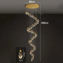 Axyaa Crystal Chandelier Stair Pendant Living Room Pendant Lights Interior Lighting
