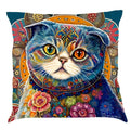 Axyaa Nordic Peacock Oil Painting Cushion Cover for Stylish Home Decor