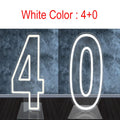 Axyaa LED Neon Number Sign - 30in, RGB Flashing, Sweet 16 18 21 Night Light