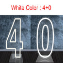 Axyaa LED Neon Number Sign - 30in, RGB Flashing, Sweet 16 18 21 Night Light
