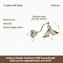 Nordic Glass Lampshade Wall Lamp Axyaa for Bedroom Living Room Study Hotel Decor