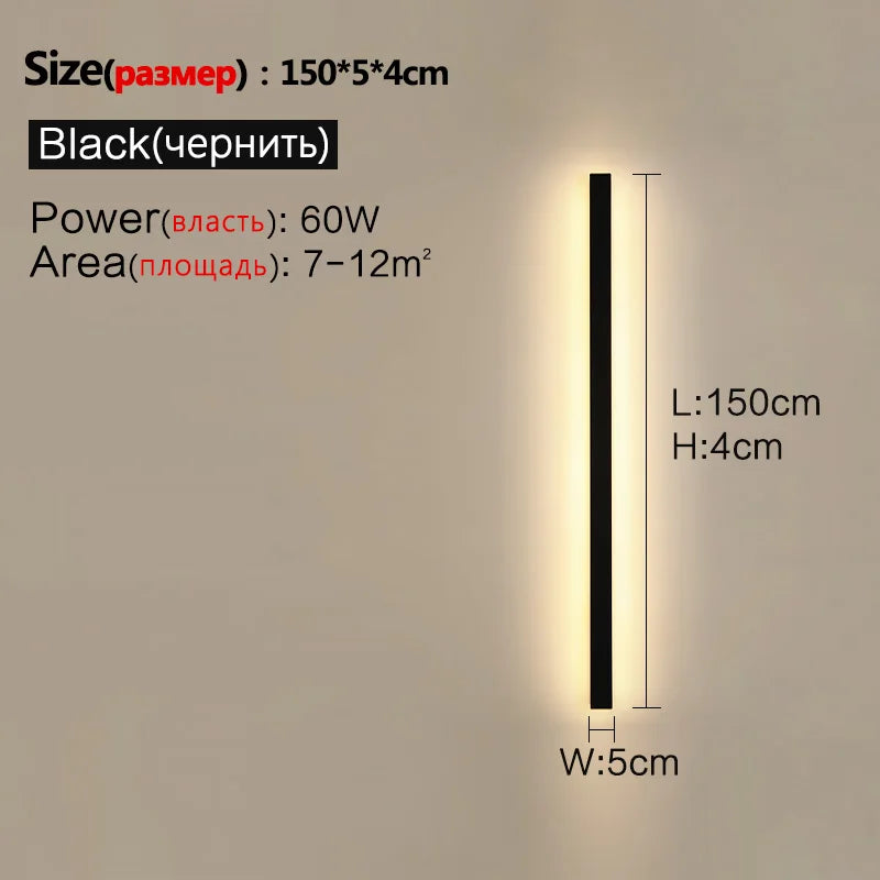 Axyaa Waterproof Outdoor Wall Light Garden LED Modern Nordic Living Room TV Background IP65 Wall Washer