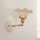 Axyaa Modern LED Wall Lamp with Ceramic Canopy & Copper Arm for Home Indoor
