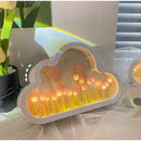 Axyaa LED Tulip Cloud Night Light - Handmade Table Lamp for Bedroom Decor