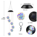 Axyaa Solar Rose Laser Ball Wind Chime Light: Color-Changing Outdoor Garden Lamp