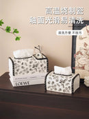 Axyaa Ceramic Tissue Box: Luxury Home Decor & Coffee Table Accent