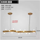 Axyaa Nordic Art Dining Pendant Light Bar Chandelier, American Retro Inn Decor