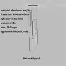 Axyaa Geometric LED Chandelier Black Gold Staircase Lighting for Luxury Living Spaces
