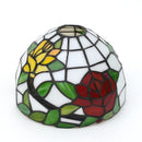 Yellow Stained Glass Lampshade 8" Feather Design - Axyaa Brand