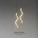 Axyaa Spiral Pendant Lamps: Luxury Copper Dimmable LED Hanging Lights for Bedroom and Living Room