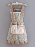 Axyaa Floral Kitchen Apron with Pocket - Sleeveless & Breathable