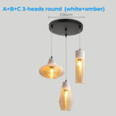 Axyaa Glass & Metal Pendant Light: Adjustable Vintage Ceiling Fixture