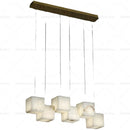 Axyaa Marble Chandelier: Modern Chinese Tearoom All Copper Light Luxury Bar Lighting