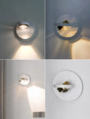 Axya Modern LED Wall Lamp for Home Living Room, Black/White, Rotatable Spotlight