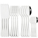 Axyaa 16-Piece Stainless Steel Cutlery Set - Silverware Spoon Knife Fork Tableware
