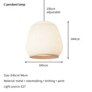 Axyaa Modern Spanish Designer Knit Fabric Cocoon Pendant Lamp