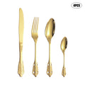 Axyaa Palace Series Stainless Steel Gold Tableware Set for Home, Hotel, Restaurant