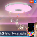 Axyaa Smart RGB Music Ceiling Light with Remote Control - Modern Dimmable LED