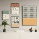 Axyaa Abstract Colorful Lines Wall Art Canvas Painting Nordic Print for Modern Living Room