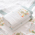Axyaa Newborn Cotton Gauze Bath Towel, Six-Layer Blanket Cover for Baby Children