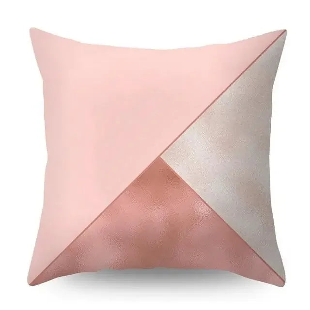 Rose Gold Geometric Pineapple Glitter Pillowcase - Axyaa Home Decor