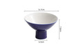 Axyaa High Foot Ceramic Dessert Bowl for Hotel and Restaurant - Artistic Snack Plate