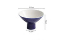 Axyaa High Foot Ceramic Dessert Bowl for Hotel and Restaurant - Artistic Snack Plate