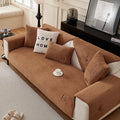 Axyaa Plush Lamb Wool Sofa Cover: Soft, Warm, Non-Slip Slipcover for Modern Living Room