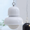 Axyaa Mid Century Industrial Metal Chandelier Sputnik Light in White Beige