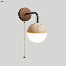 Axyaa Yellow Travertine LED Wall Lights Modern White Nordic Iron Stair Light