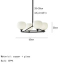 Axyaa Nordic Black Glass Ball Pendant Light for Home Decor and Lighting