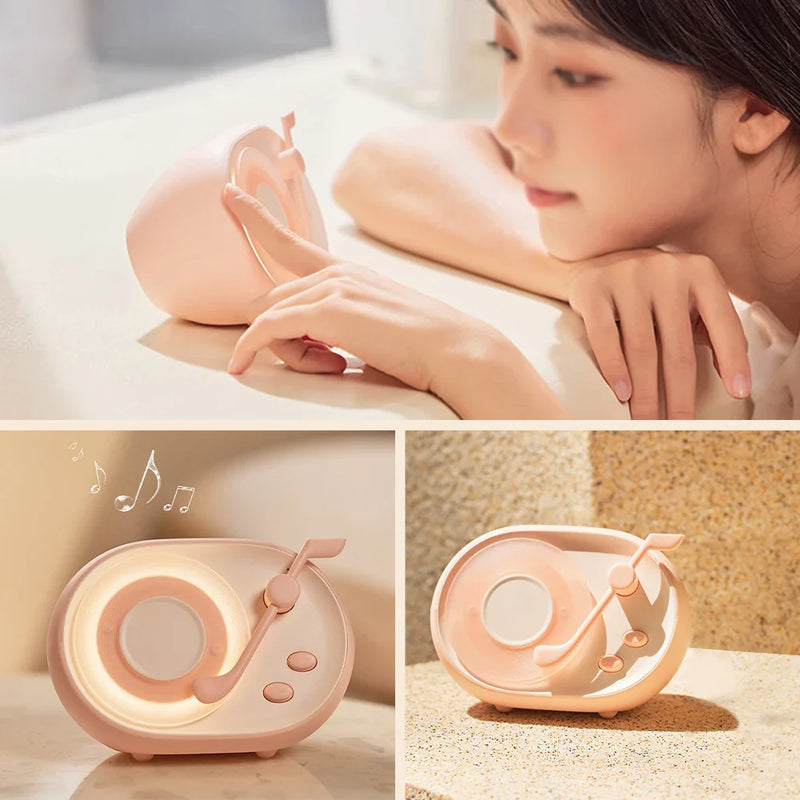 Axyaa Retro Bluetooth Speaker: Portable Night Light & Music Player