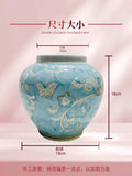 Axyaa Blue & White Porcelain Vase - Chinese Retro Flower Jar - Home Decor Accessory