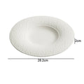 Axyaa Ceramic Dinner Plate Set for Home Kitchen, Solid Color Round Cooking Dishes