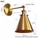 Axyaa Industrial Iron LED Wall Lamp Plug-In Stair Light Fixture