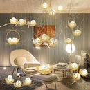 Axyaa Aluminum Wire Bird Nest Pendant Lights for Stylish Living Room Ambience