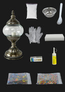 Axyaa Turkish Mosaic Table Lamp Material Package Handmade Glass Night Light Design Gift