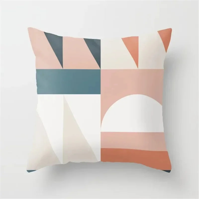 Axyaa Geometric Print Cushion Pillowcase 45x45cm for Home Decor