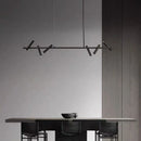 Axyaa Round Ring Chandelier Kitchen Pendant Spotlight - Black Suspension Ceiling Hanging Lamp