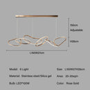 Axyaa Rose Gold LED Chandeliers Circle Rings Hanging Lights Fixtures