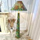 Axyaa Velvet Floral Desk Lamp - Antique Northeast Style, Bedroom Bedside Atmosphere