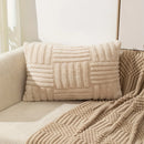 Axyaa Plaid Velvet Cushion Cover for Home and Car - Soft Square Pillowcase