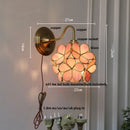 Axyaa Vintage Loft Amber Glass Wall Sconce LED Vanity Light Fixture